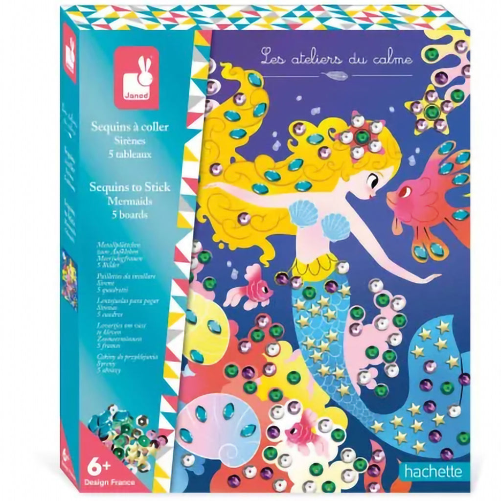 Janod Self-Adhesive Sequins, Mermaid Theme