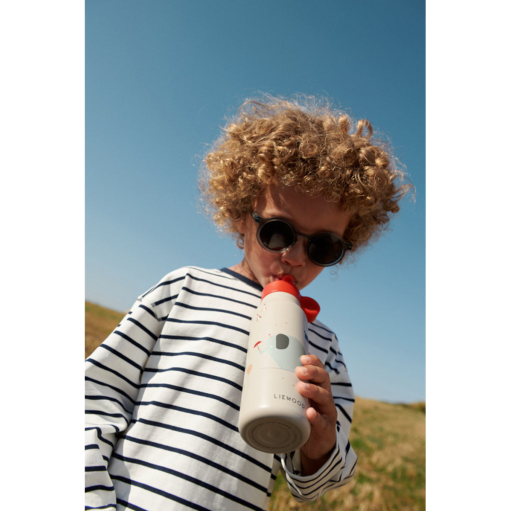 Liewood Falk Water Bottle, Insulated Flask 350 ml – Berry/ Pale Tuscany