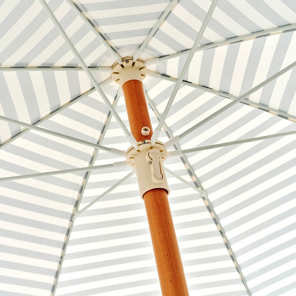 Sunnylife Luxe Beach Umbrella, UP50+ Factor - Seagrass Stripe