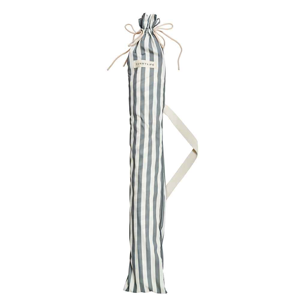 Sunnylife Luxe Beach Umbrella, UP50+ Factor - Seagrass Stripe