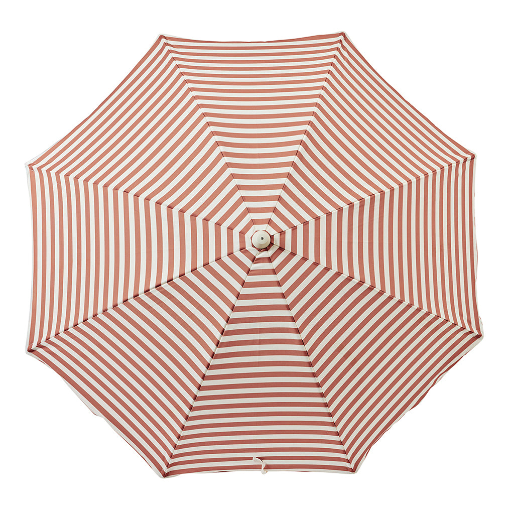 Sunnylife Luxe Beach Umbrella, UP50+ Factor - Tierra Clay Stripe