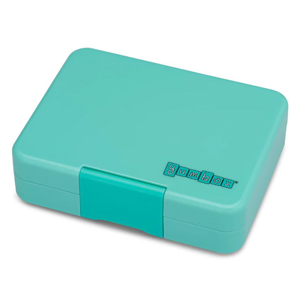 Yumbox Lunchbox with 3 Compartments, Snack - Miami Aqua / Rainbow