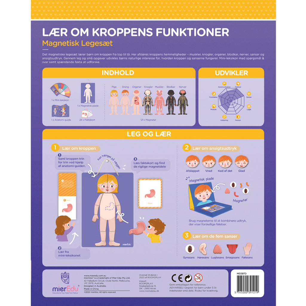 mierEdu, Magnetic Playset - Learn About the Body&
