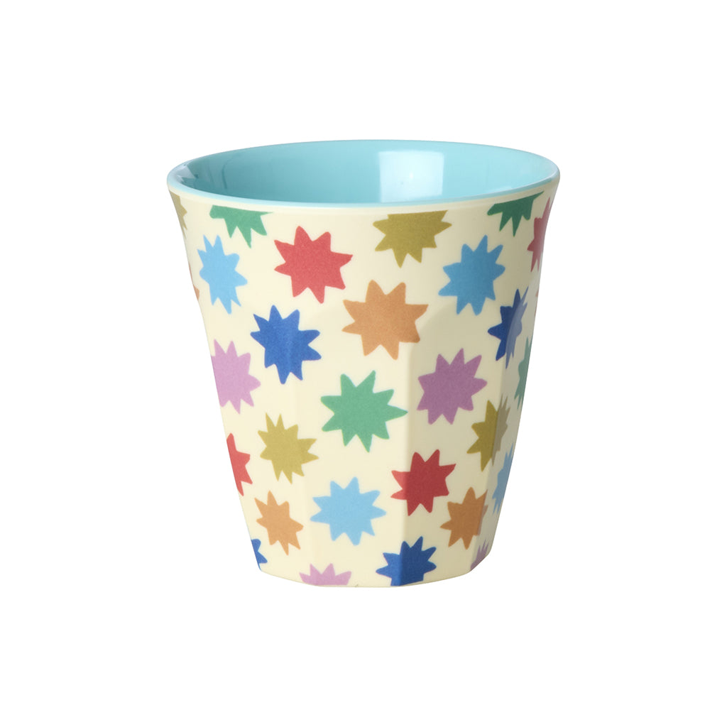 Rice Melamine Cups, Fun Fair Print, 6-Pack, Small - Mint