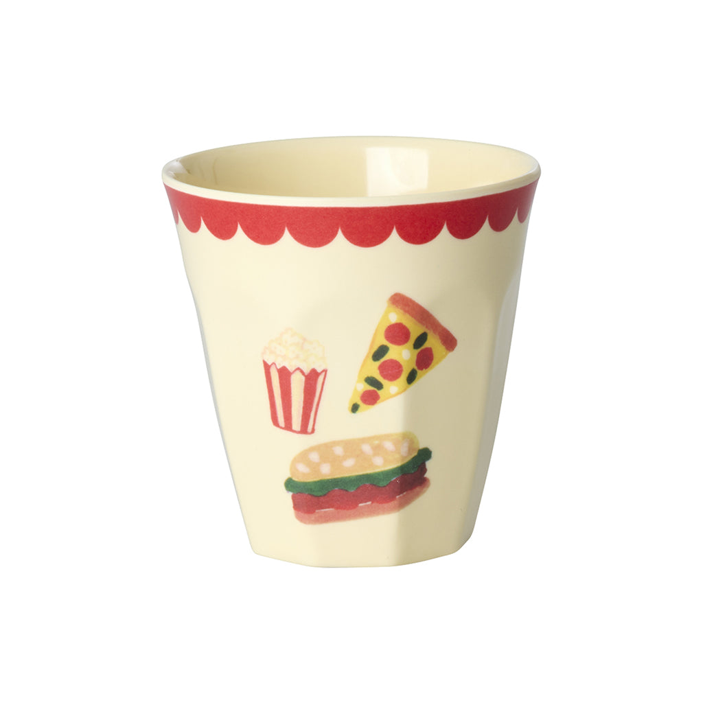 Rice Melamine Cups, Fun Fair Print, 6-Pack, Small - Mint