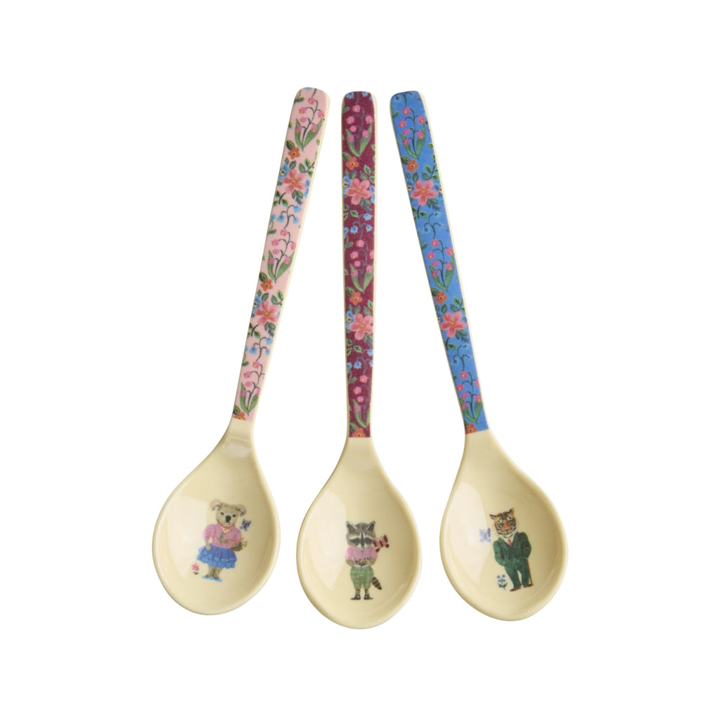 Rice Melamine Spoon, Teaspoon, Multicolored - Price for 1 Spoon - assorted colors