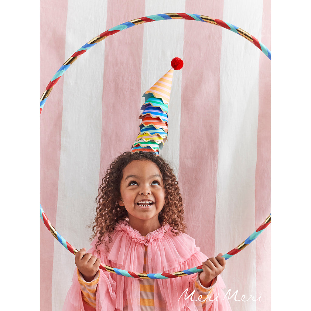 Meri Meri Party Hats, Stripe Design - Set of 8