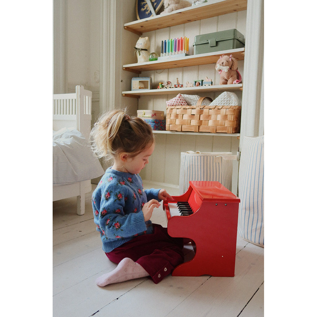 Konges Sløjd Glossy Piano, Wooden Keyboard - Red