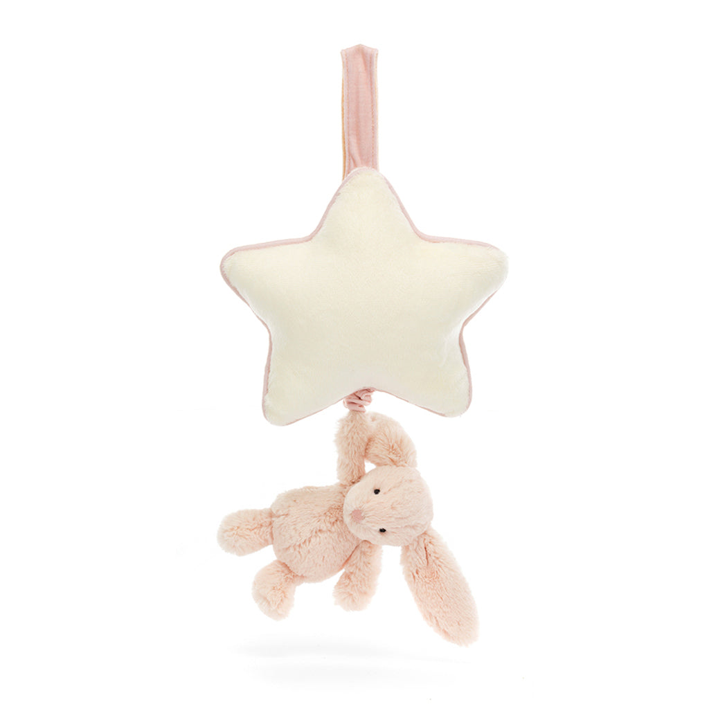 Baby Jellycat Musical Pull Toy, Bashful Bunny - Blush