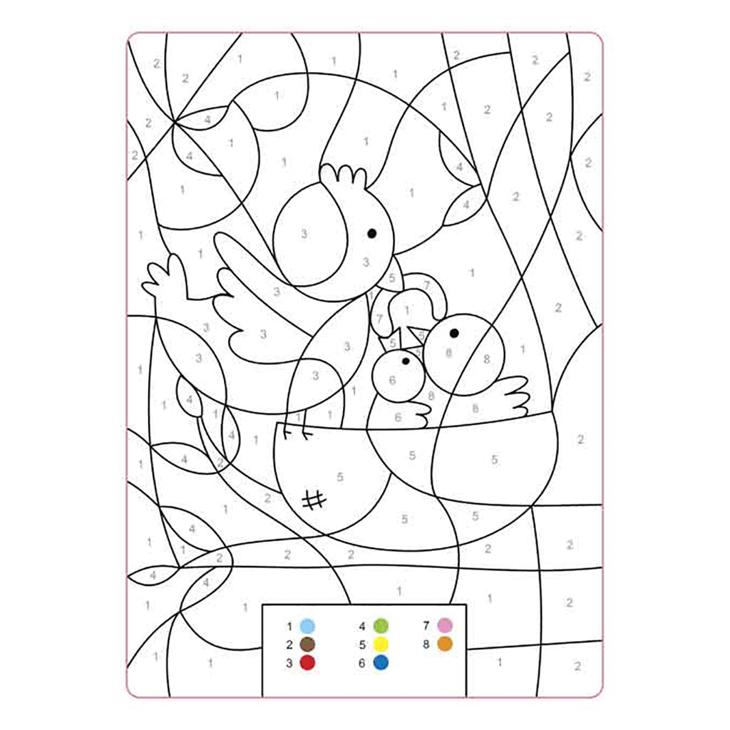 Bold Color Book, Coloring Book with Color Codes: Animal Babies