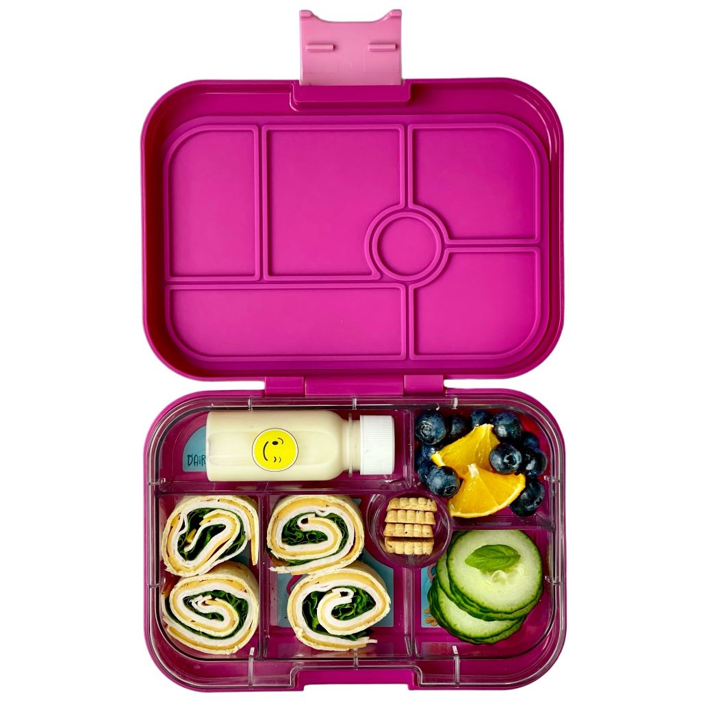 Yumbox Lunchbox with 6 Compartments, Original - Malibu Purple / Mermaid Tray