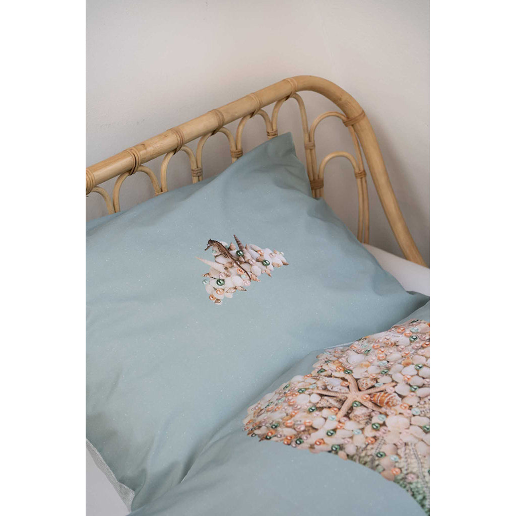 Snurk Adult Bedding, Organic - Mermaid Aqua