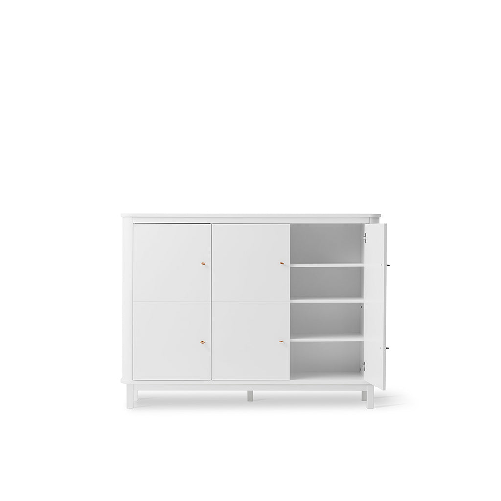 Oliver Furniture Wood Multi-Cabinet with 3 Doors, White