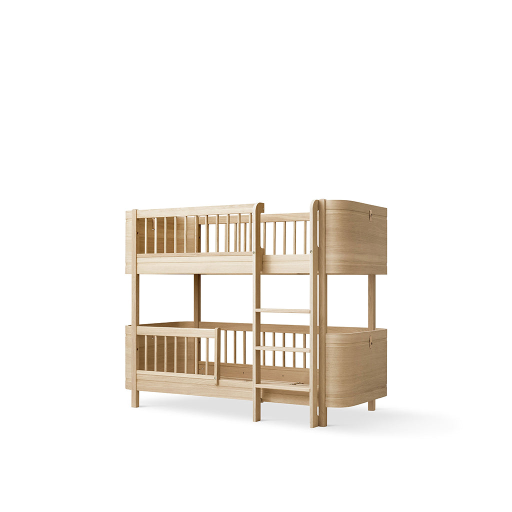 Oliver Furniture, Wood Mini+ Mid-Height Bunk Bed - Oak