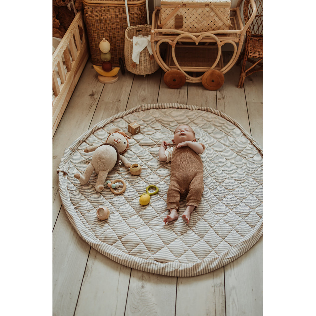 Play&Go 2-in-1 Baby Blanket, Organic - Stripes Blue