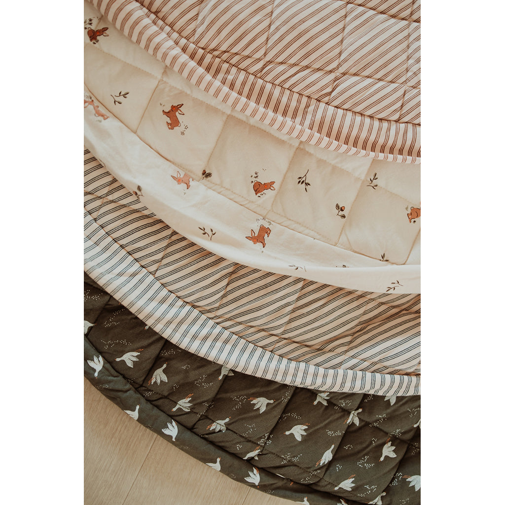 Play&Go 2-in-1 Baby Blanket, Organic - Stripes Blue