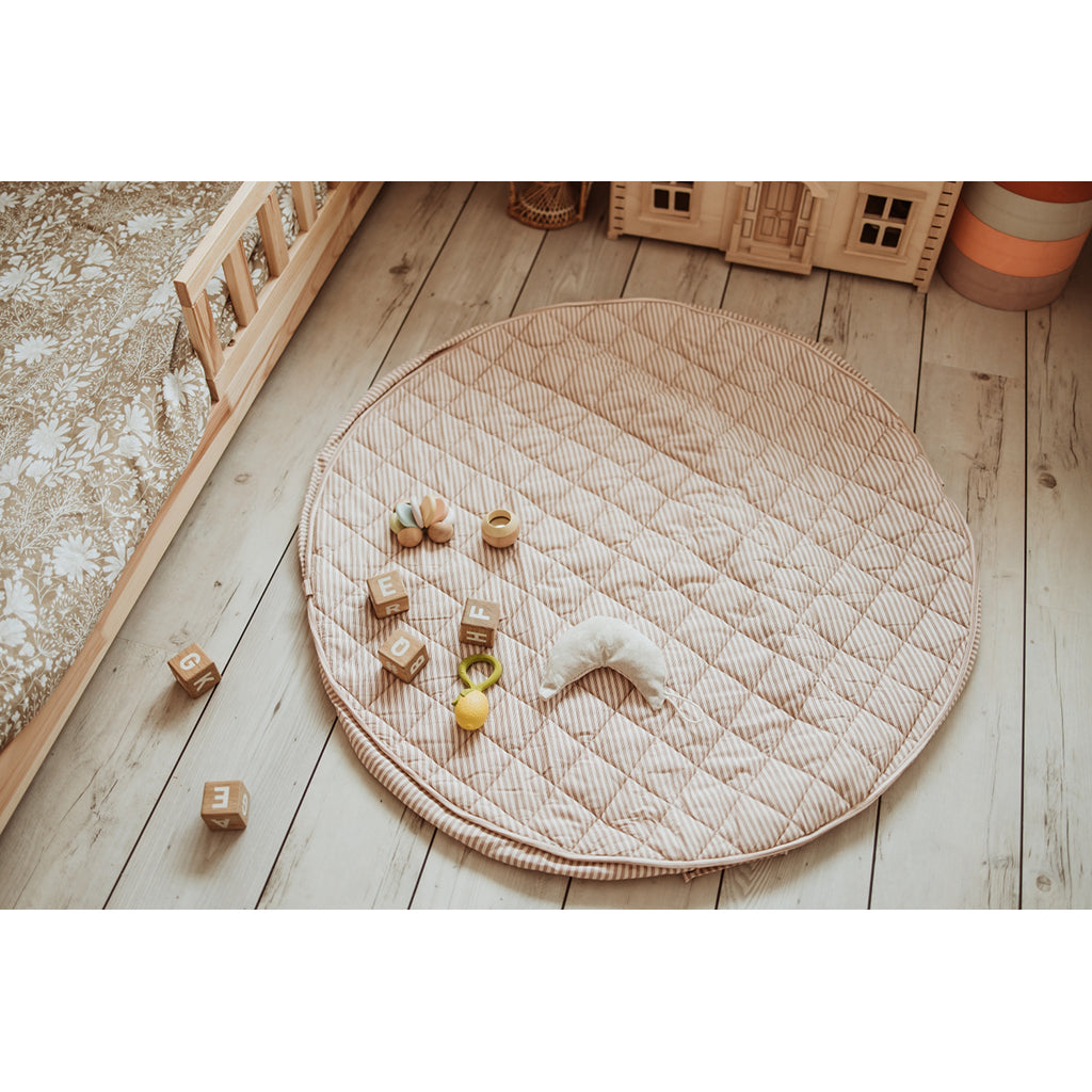 Play&Go 2-in-1 Baby Blanket, Organic - Stripes Brown