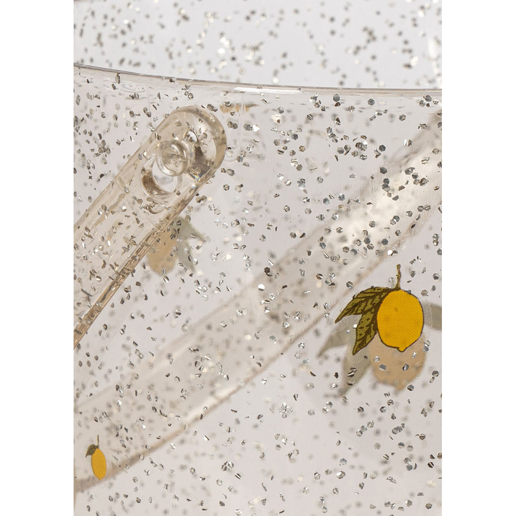 Konges Sløjd Beach Set, Glitter Bucket and Shovel - Lemon