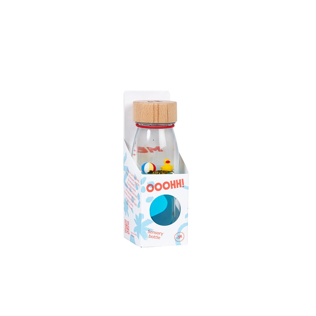 Petit Boum Sensory Toy, Bottle with Floating Figures - Move Ducky