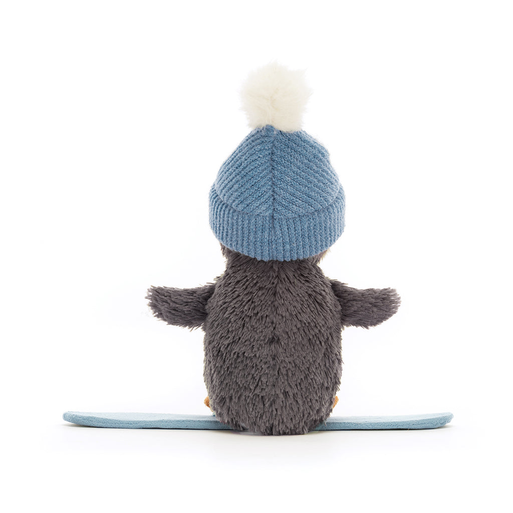 Jellycat Plush, Peanut Penguin on Snowboard - 12 cm