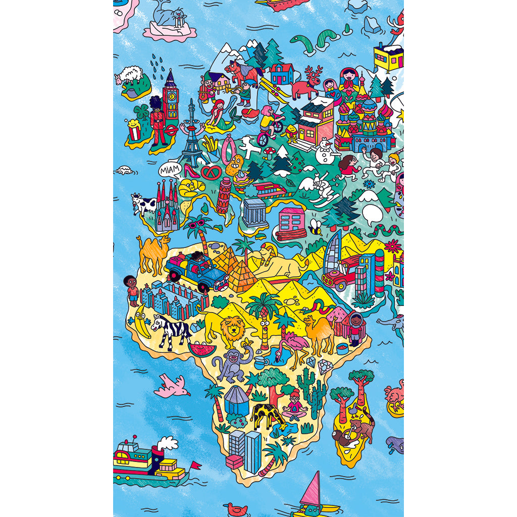 Omy Large Coloring Poster, 70 x 100 cm - Atlas