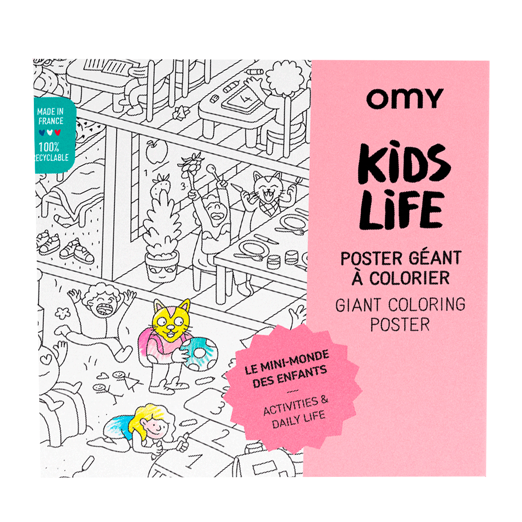 Omy Large Coloring Poster, 70 x 100 cm - Kids Life