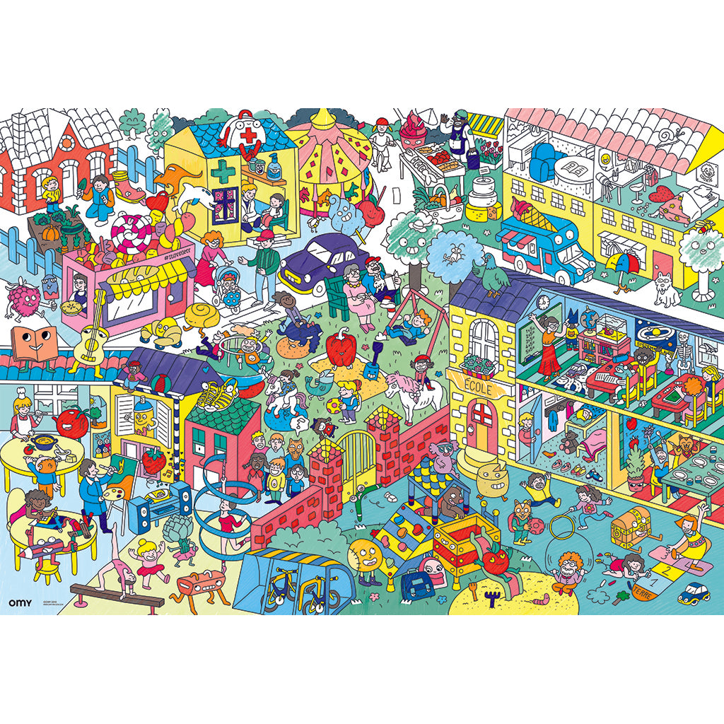Omy Large Coloring Poster, 70 x 100 cm - Kids Life