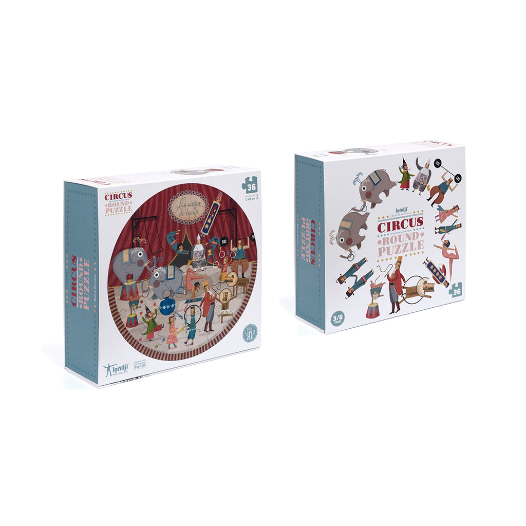 Londji Puzzle, Round, Circus Edition - 36 Pieces