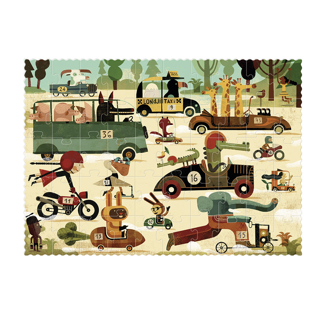 Londji Pocket Puzzle, Vroom Vroom - 50 Pieces