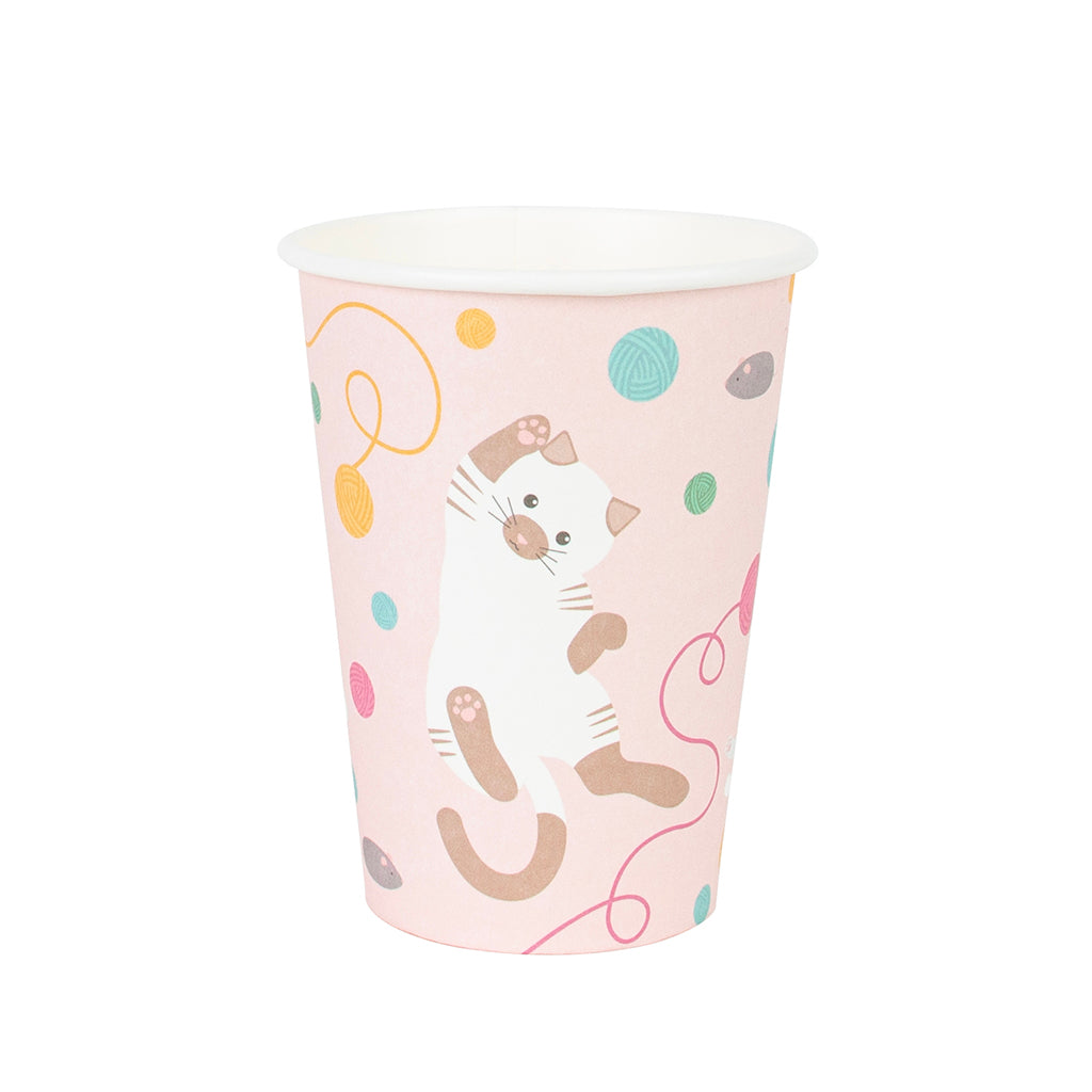My Little Day Paper Cups, Set of 8 - Cat Theme