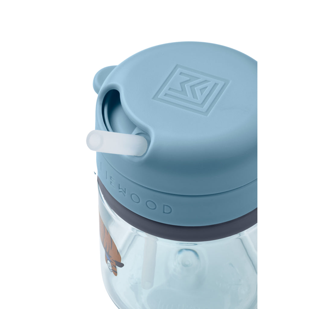 Liewood Pavia Tritan Straw Cup 280ml, Fun / Beach Blue