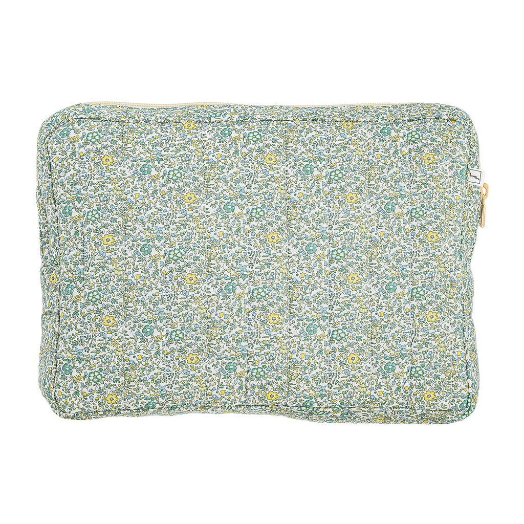 Bon Dep Pouch big, toilettaske med Liberty - Katie and Millie green