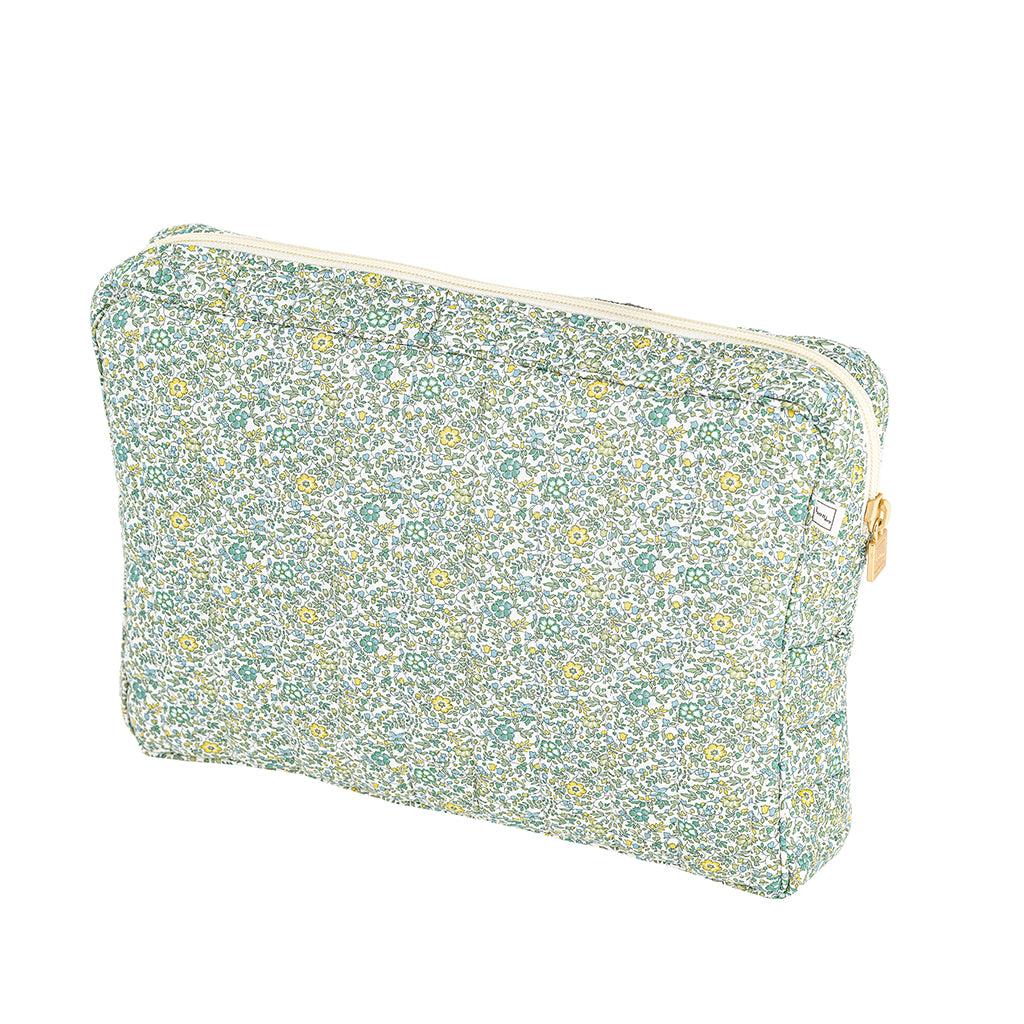 Bon Dep Large Pouch, Toiletry Bag with Liberty - Katie and Millie Green
