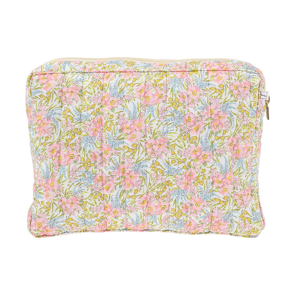Bon Dep Pouch Large, Toiletry Bag with Liberty - Swirling Petals Pink