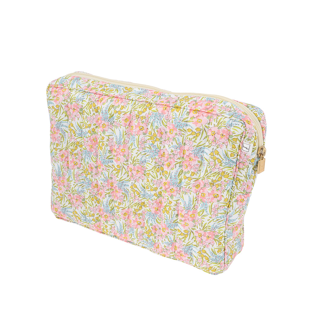 Bon Dep Pouch Large, Toiletry Bag with Liberty - Swirling Petals Pink