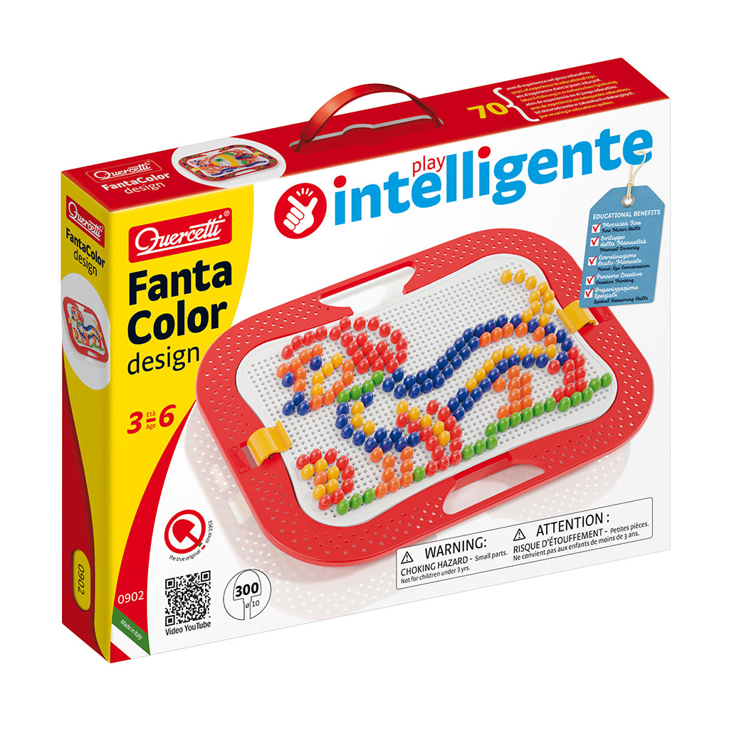 Quercetti Fanta Color Pegboard with 300 Pegs