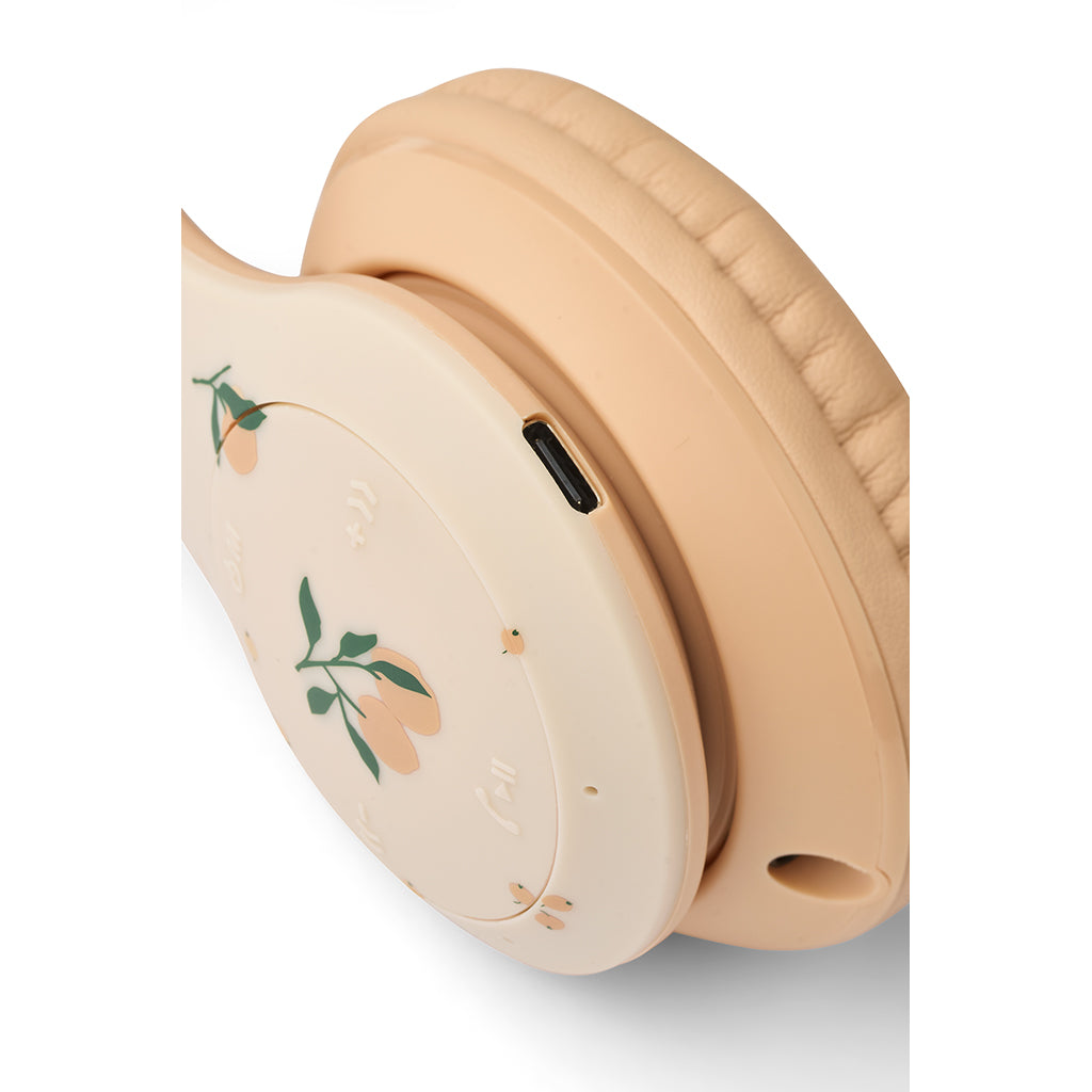 Liewood Quinn Wireless Headphones, Peach/Sea Shell