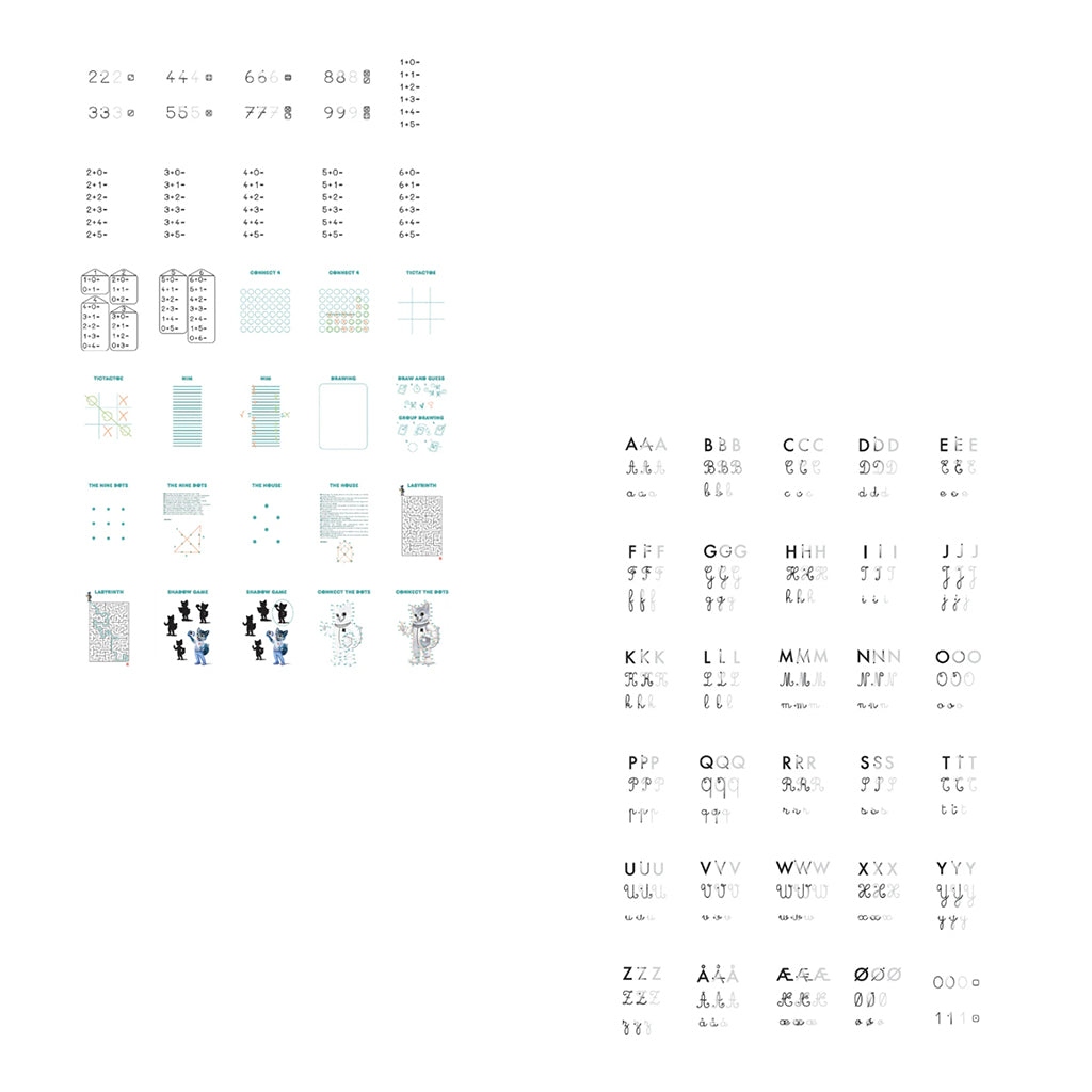 KidyDraw Mini Refill Cards with Drawing Stencils, Games and Education
