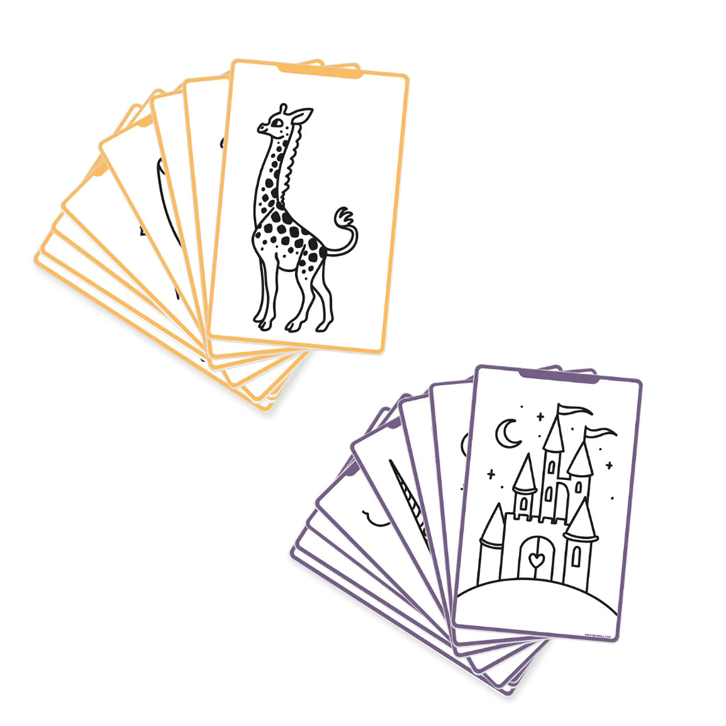 KidyDraw mini refill cards with drawing templates, Once Upon a Time