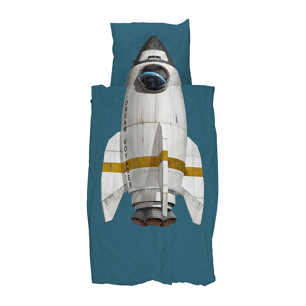 Snurk Adult Bedding, Organic - Rocket Smokey Blue