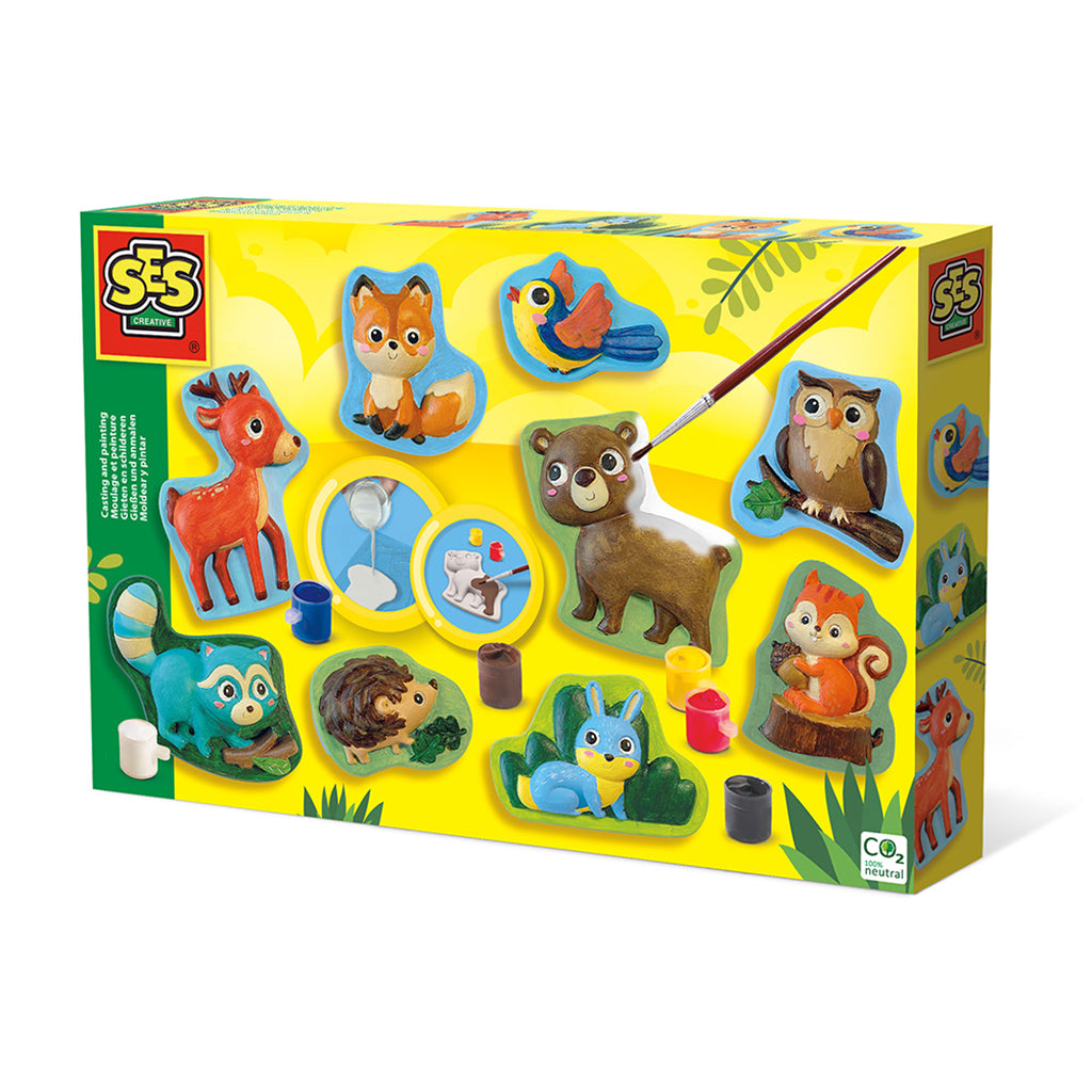 SES Creative Creative Box, Cast and Paint - Forest Animals