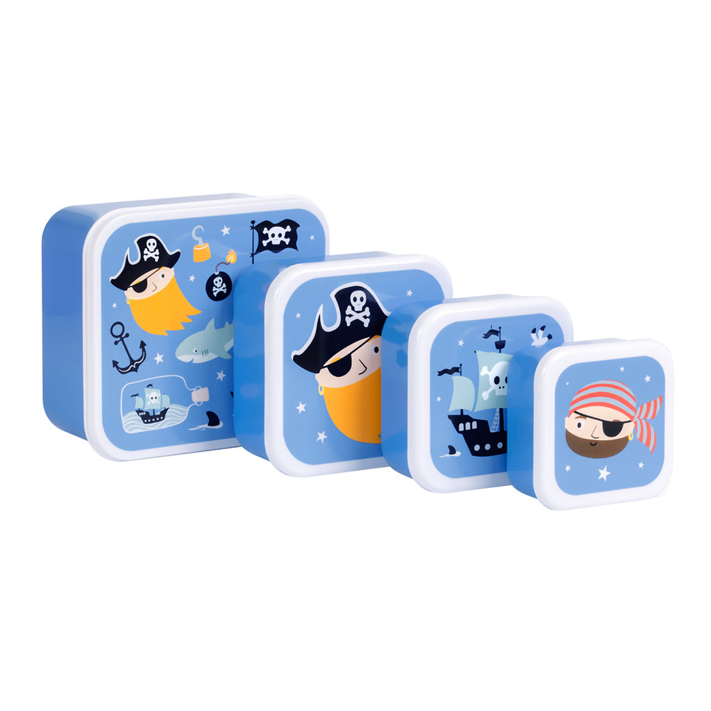 A Little Lovely Company Lunchbox Set, 4-Pack – Pirates
