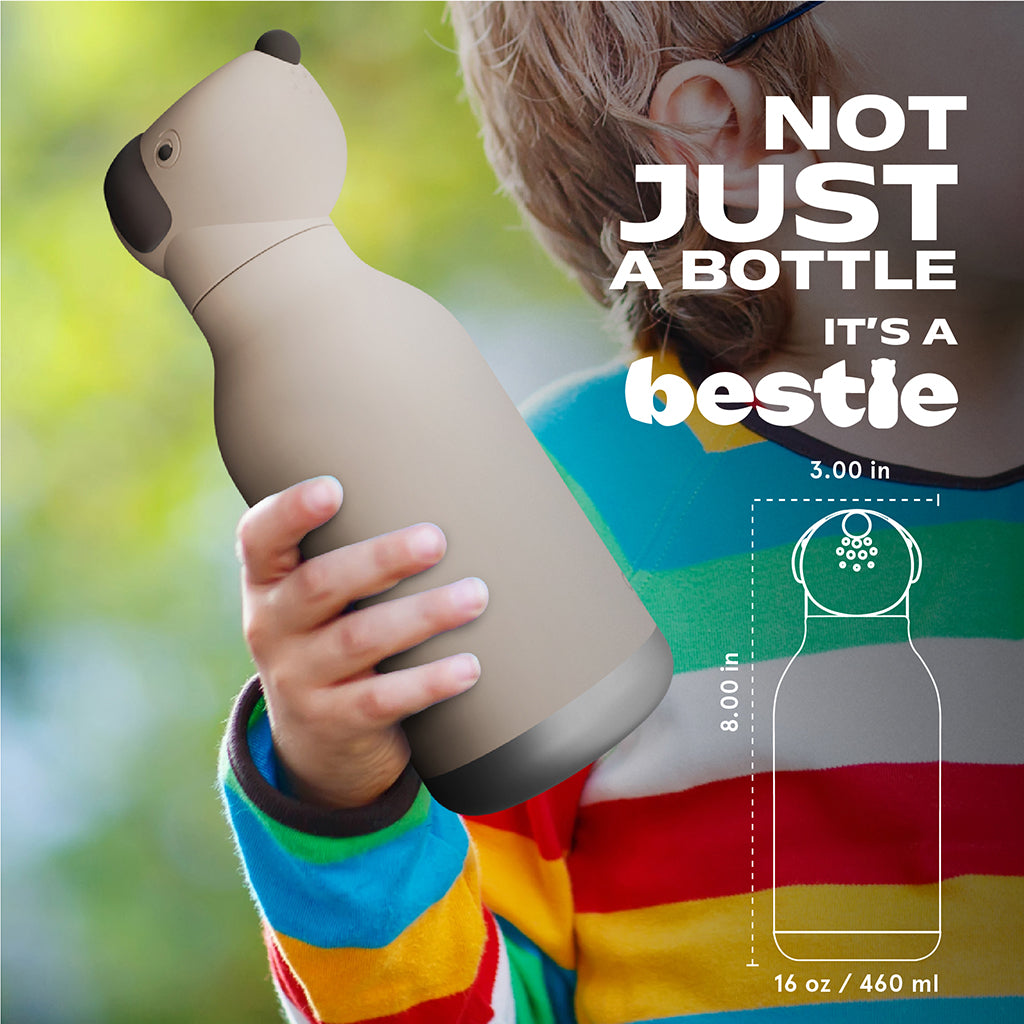 Asobu Bestie Animal Thermal Drinking Bottle, 460 ml - Dog