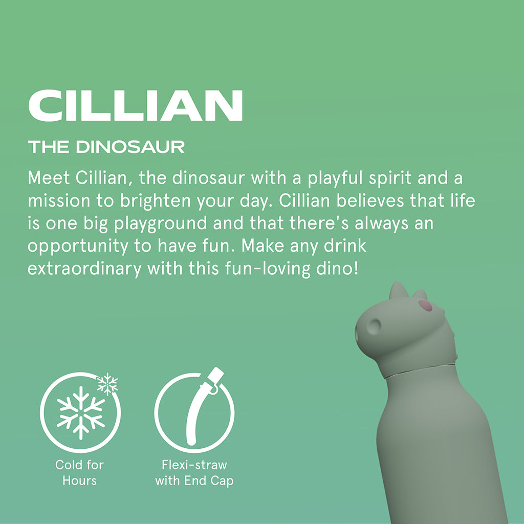 Asobu Bestie Animal Thermo Drink Bottle, 460 ml - Dinosaur