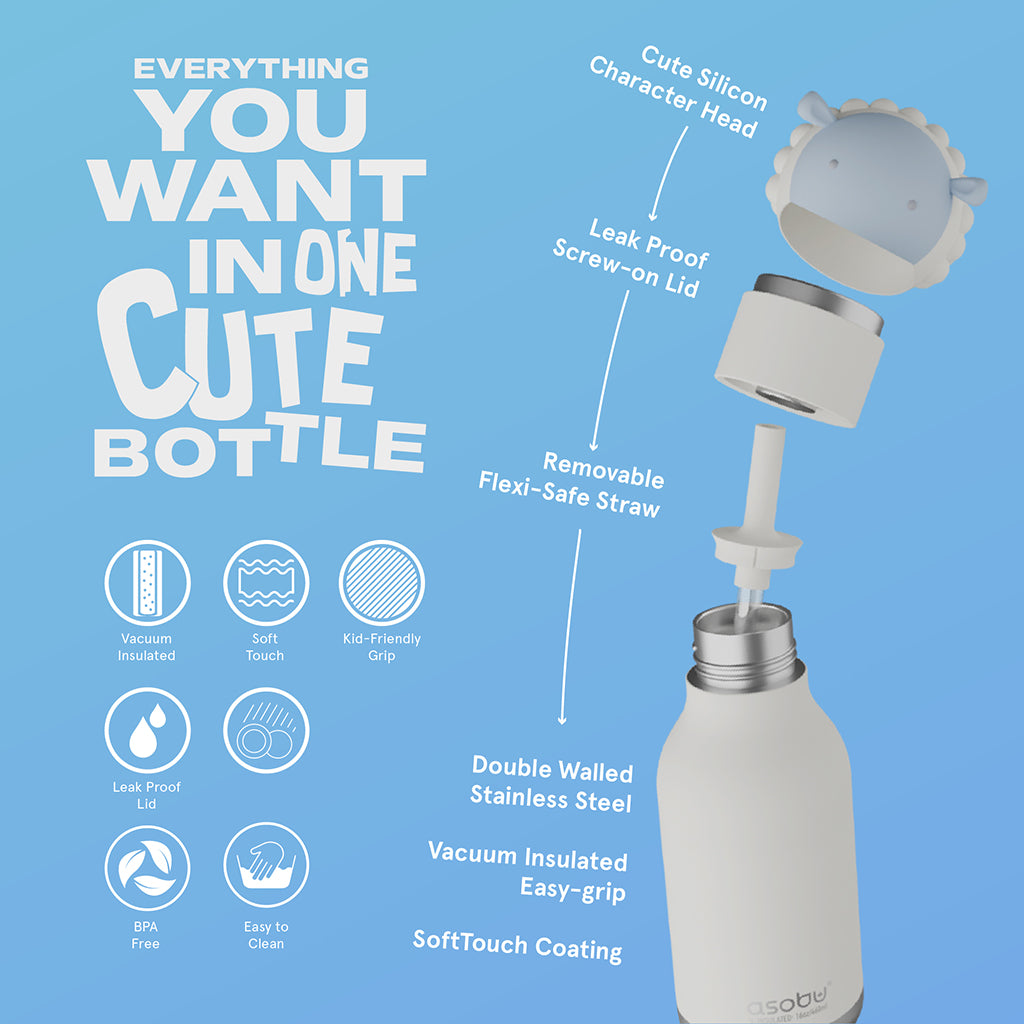 Asobu Bestie Animal Thermal Bottle, 460 ml – Sheep