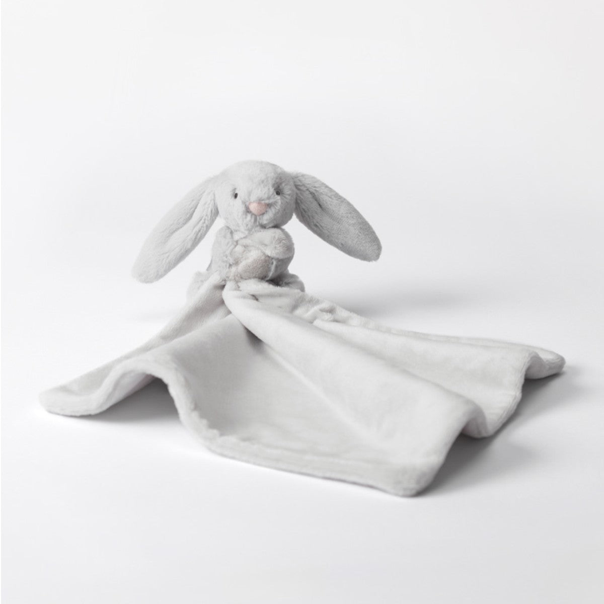 Baby Jellycat Plush, Bashful Comfort Blanket - Silver Bunny