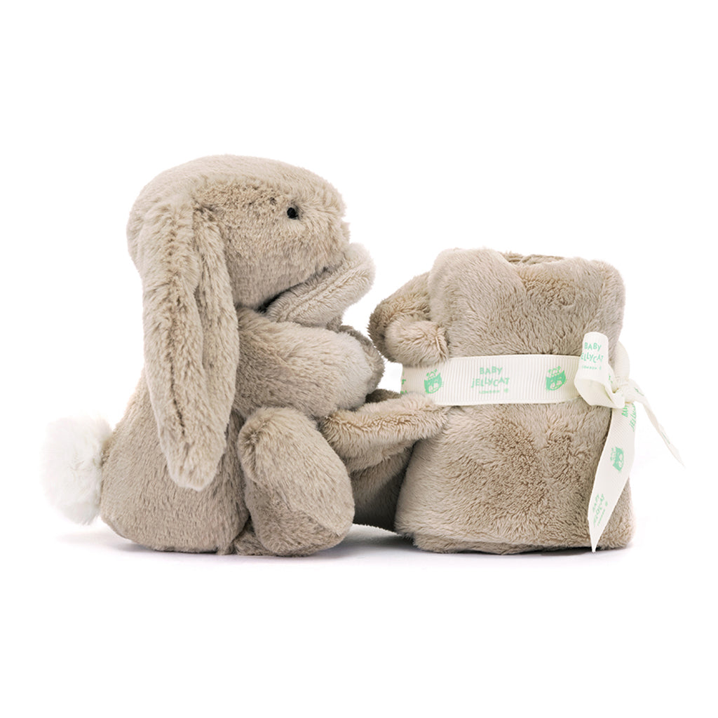 Baby Jellycat Plush, Bashful Comfort Blanket - Beige Bunny