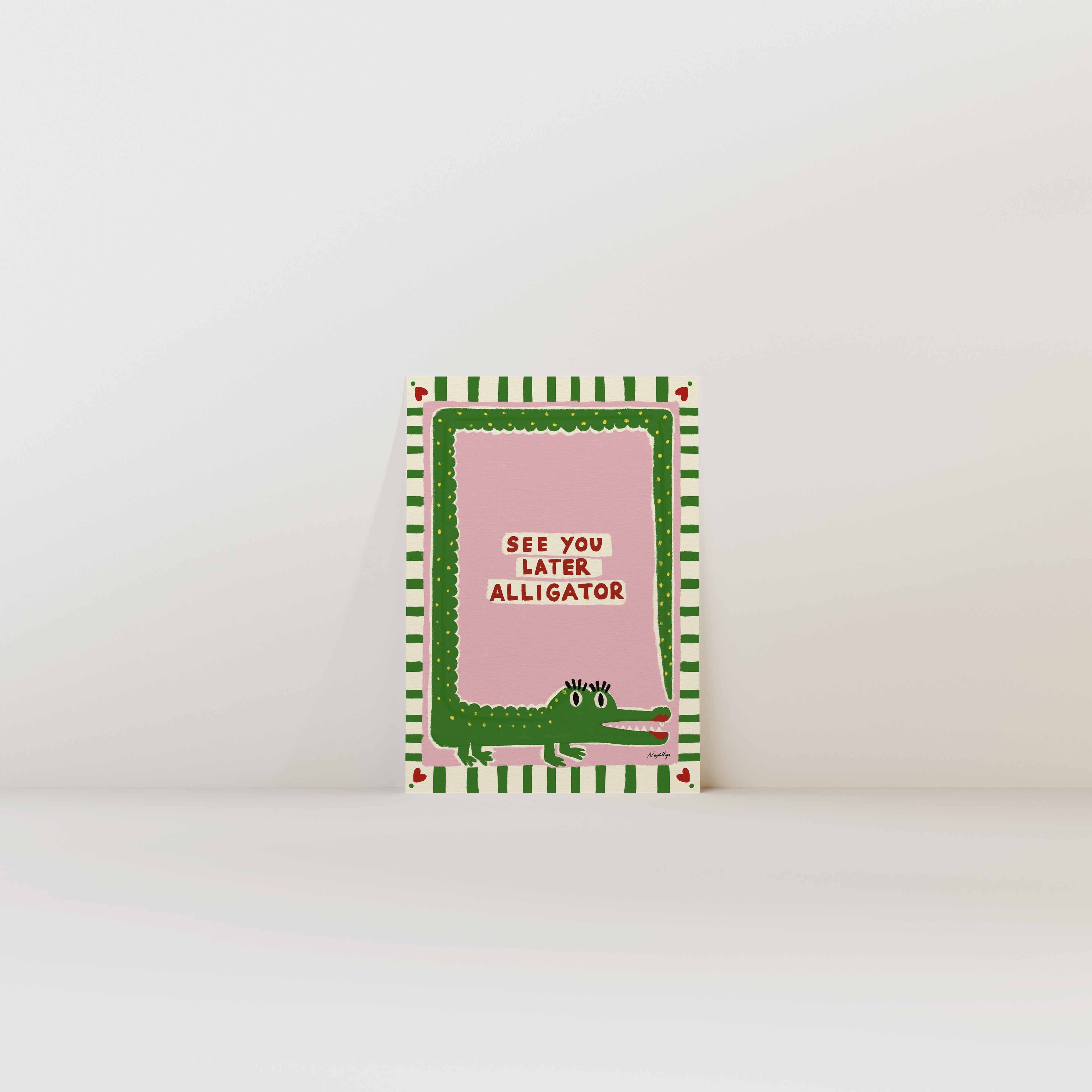 Nephthys Illustrated plakat, See you Later Alligator - A4