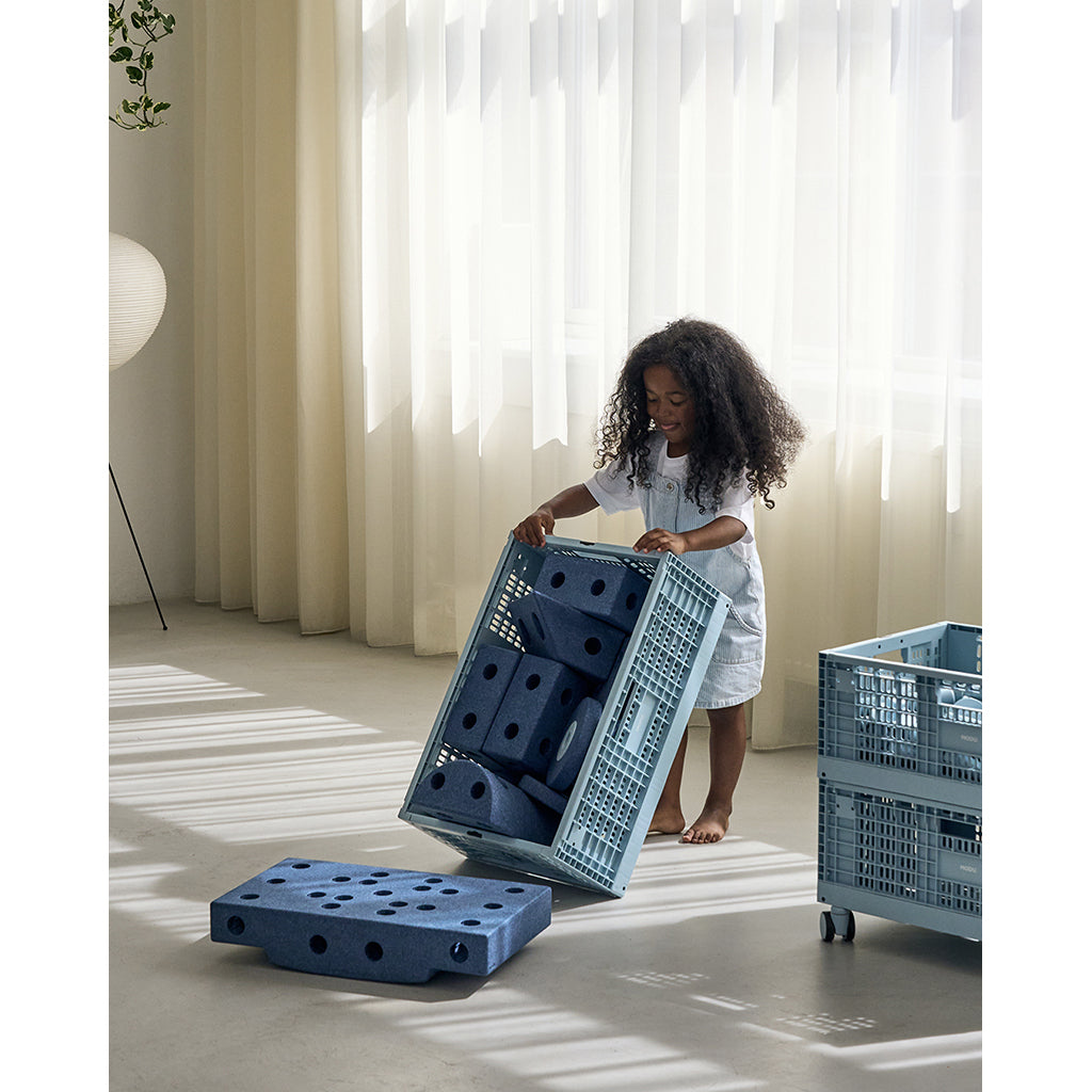 Modu Storage Box, Extra Large Foldable and Stackable Box - Sky Blue