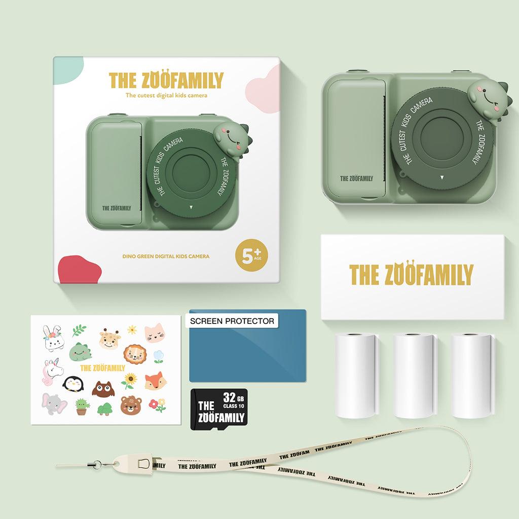 The ZooFamily, Zoo Print, 3-in-1 Camera with Print Function, Ages 5-11 - Dino
